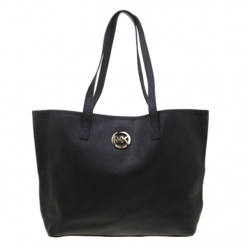 Pre Owned Michael Kors Black Saffiano Leather  Shopper Tote