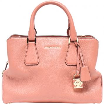 Pre Owned Michael Kors Pink Oyster Leather Satchel