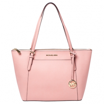 Pre Owned Michael Kors Pale Pink Leather Ciara Tote