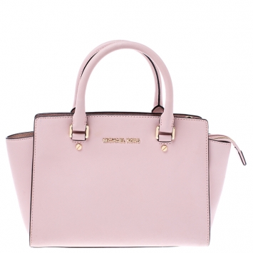 Pre Owned Michael Michael Kors Pink Saffiano Leather Selma Tote