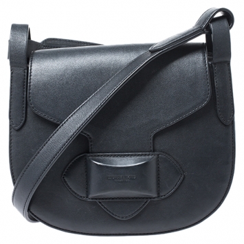Pre Owned Michael Kors Black Leather Daria Crossbody Bag
