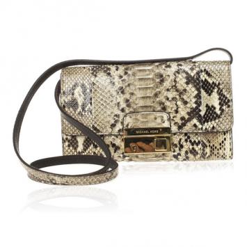 Pre Owned Michael Kors Gia Python Clutch Bag