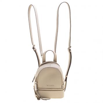 Pre Owned Michael Kors Grey Leather Rhea Mini Backpack