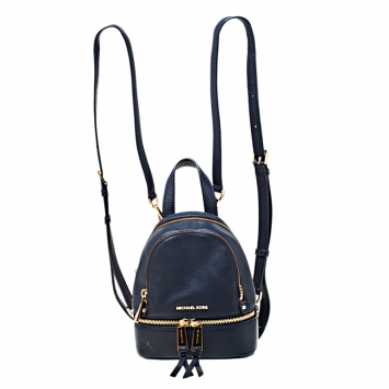 Pre Owned Michael Kors Blue Leather Mini Rhea Backpack 