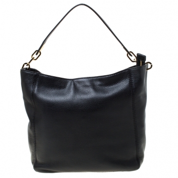 Pre Owned Michael Kors Black Leather Slouchy Hobo
