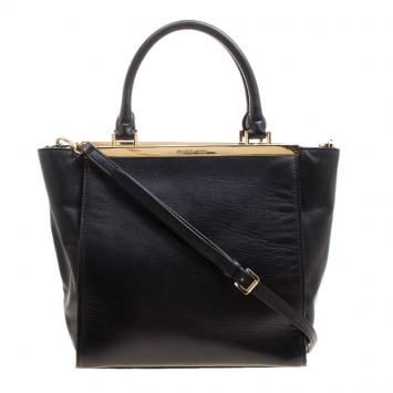 Pre Owned Michael Michael Kors Black Leather Tote