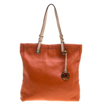 مملوكة مسبقًا Michael Michael Kors Orange Leather Tote
