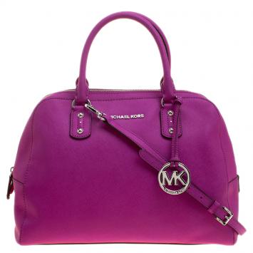 مملوكة مسبقًا Michael Michael Kors Pink Saffiano Leather Satchel