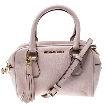 مملوكة مسبقًا Michael Michael Kors Blush Pink Leather Bedford Tassel Satchel 