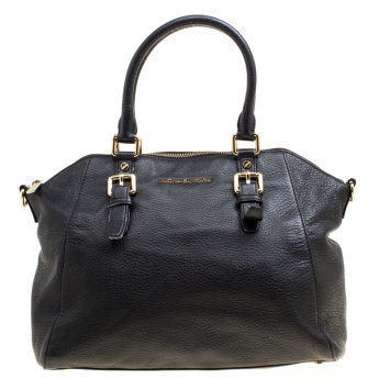 Pre Owned Michael Michael Kors Black Leather Ciara Tote