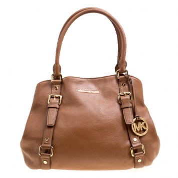 Pre Owned Michael Michael Kors Brown Leather Bedford Satchel