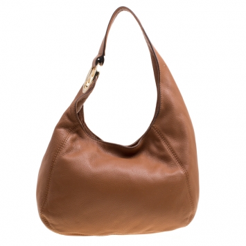Pre Owned Michael Michael Kors Brown Leather Fulton Hobo