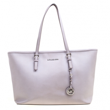 Pre Owned Michael Michael Kors Lilac Saffiano Leather Jet Set Tote