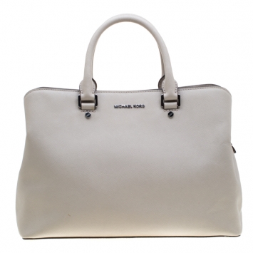 Pre Owned Michael Michael Kors Grey Saffiano Leather Savannah Tote