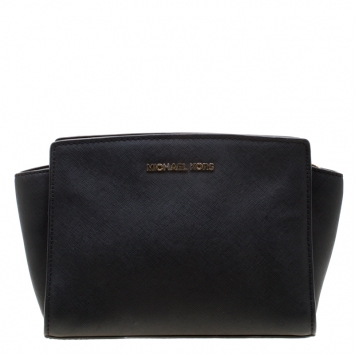 مملوكة مسبقًا Michael Michael Kors Black Leather Mini Selma Tote 
