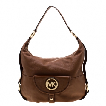Pre Owned Michael Michael Kors Brown Leather Fulton Hobo