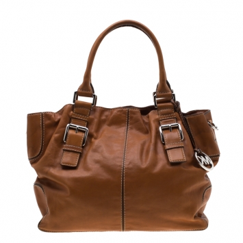 Pre Owned MICHAEL Michael Kors Brown Leather Tote