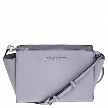 Pre Owned MICHAEL Micheal Kors Lilac Leather Small Selma Crossbody Bag