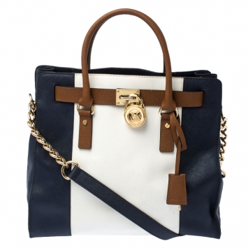 Pre Owned MICHAEL Michael Kors Multicolor Leather Hamilton Tote