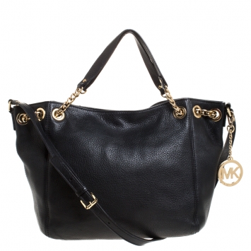 Pre Owned MICHAEL Michael Kors Black Leather Shoulder Bag