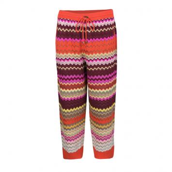Pre Owned Missoni Multicolor Wave Pattern Knit Track Pants M