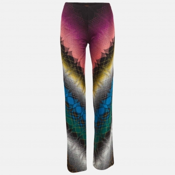 Pre Owned Missoni Multicolor Patterned Knit Pants S