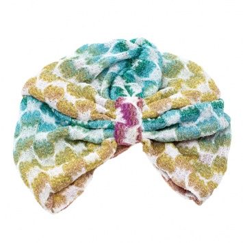 Pre Owned Missoni Mare Multicolor Patterned Lurex Knit Turban