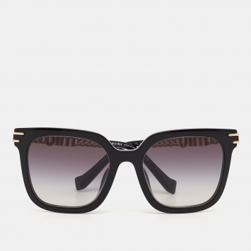 Pre Owned Miu Miu Black/Gold Gradient SMU13W Square Sunglasses