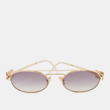 Pre Owned Miu Miu Gold/Black Gradient SMU54Z Oval Sunglasses