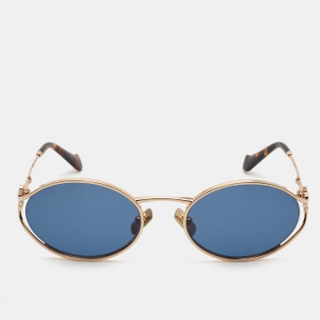 Pre Owned Miu Miu Blue/Gold Tinted SMU 52Y Oavel Sunglasses