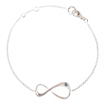 Pre Owned Montblanc UNICEF Infiniment Vôtre Sterling Silver Bracelet 