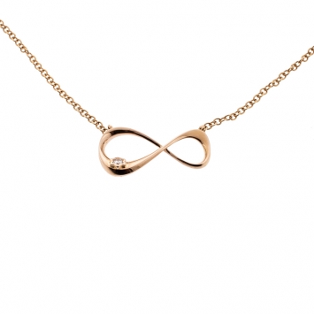 Pre Owned Montblanc Infiniment Vôtre Diamond 18k Rose Gold Necklace