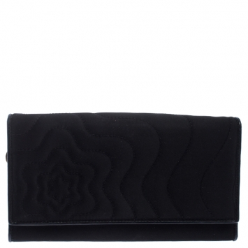 Pre Owned Montblanc Black Satin Starisma Dalila Continental Wallet