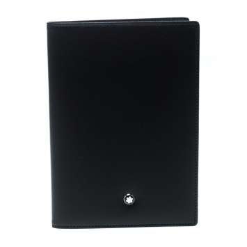 Pre Owned Montblanc Black Leather Meisterstuck Passport Holder