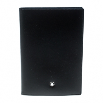 Pre Owned Montblanc Black Leather Meisterstuck Passport Holder