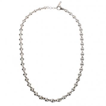Pre Owned Montblanc Icon Link Motif Silver Chain Necklace