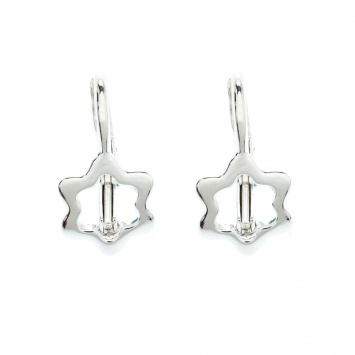 Pre Owned Montblanc Star Silver Huggie Earrings