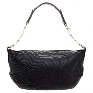 Pre Owned Montblanc Black Leather Starisma Alcina Hobo