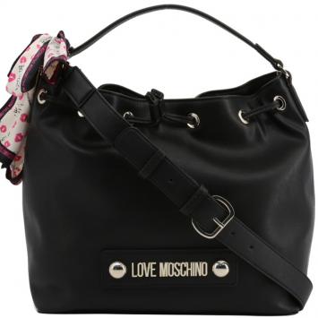 مملوكة مسبقًا Love Moschino Black Faux Leather Scarf Shoulder Bag