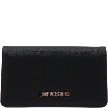 مملوكة مسبقًا Love Moschino Black Faux Leather Flap Wallet