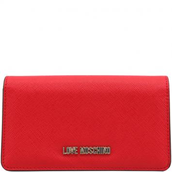 Pre Owned Love Moschino Red Leather Continental Wallet
