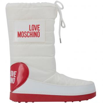 Pre Owned Love Moschino Two Tone Fabric Snow Boots Size 42