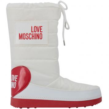 Pre Owned Love Moschino Two Tone Fabric Snow Boots Size 42