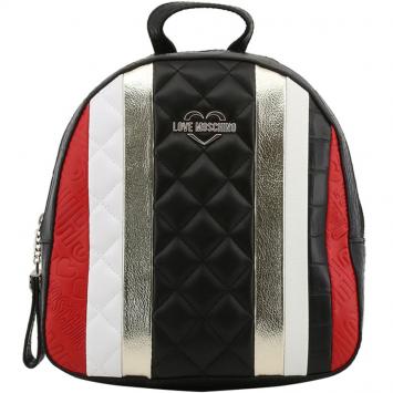 Pre Owned Love Moschino Multicolor Embossed Quilted Leather Backpack