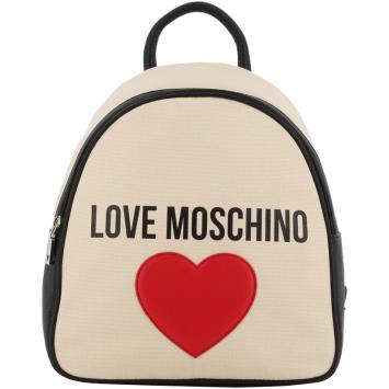Pre Owned Love Moschino Brown Fabric Applique Backpack