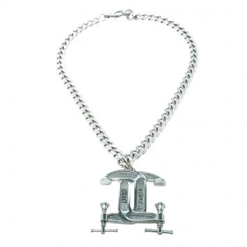 Pre Owned Moschino Capsule Silver Tone Chain Link Necklace
