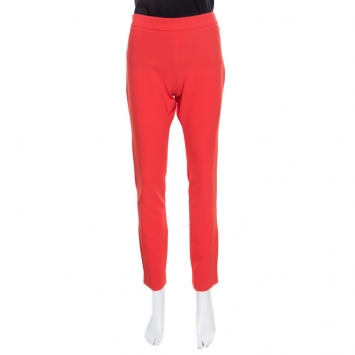 Pre Owned Moschino Couture Red Tailored Pants M