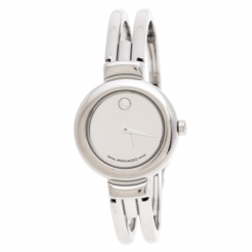 Pre Owned Movado Silver Stainless Steel Harmony 84.A1.809.A Women's Wristwatch 23 mm