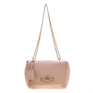 Pre Owned Mulberry Beige Leather Small Lily Shoulder Bag