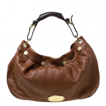 Pre Owned Mulberry Brown Pebbled Leather Mitzy Hobo